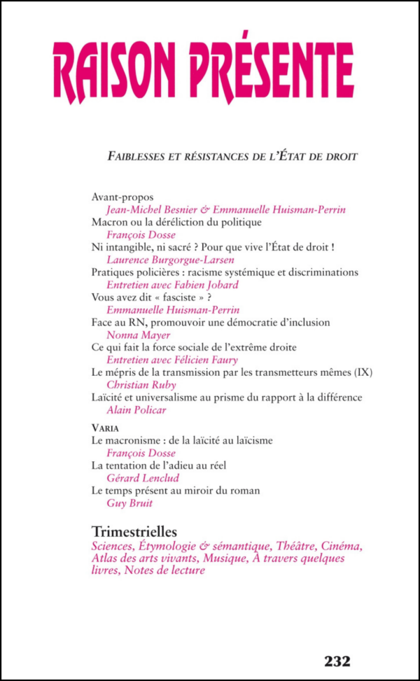 Raison présente n° 232