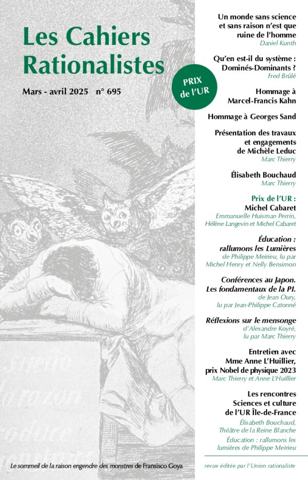Cahier rationaliste n°695